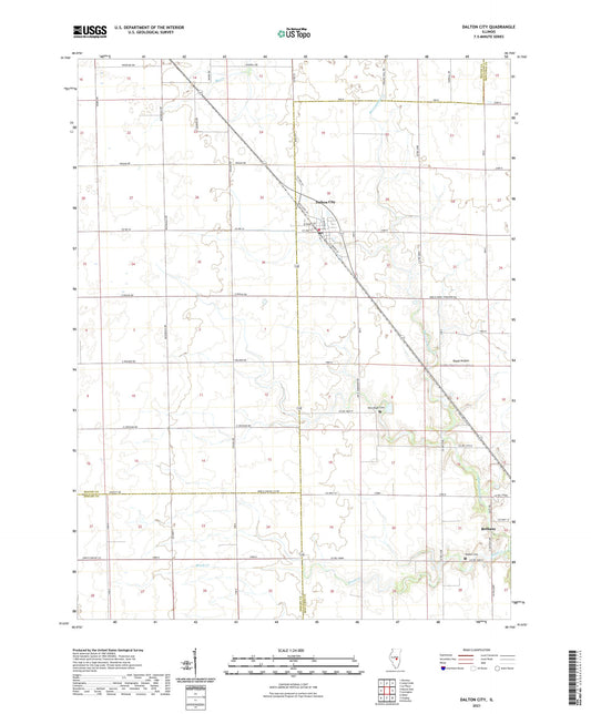 Dalton City Illinois US Topo Map Image