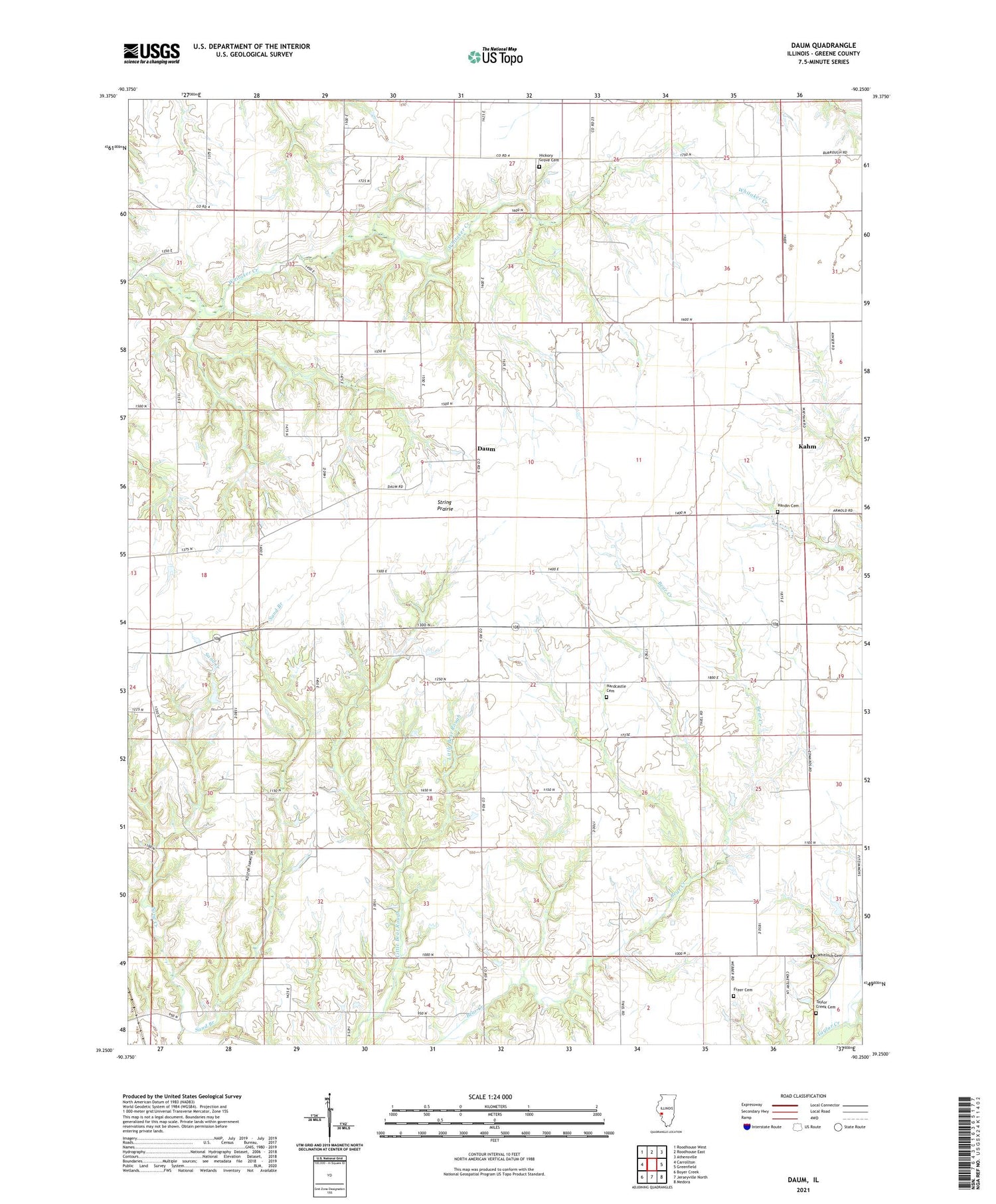 Daum Illinois US Topo Map Image