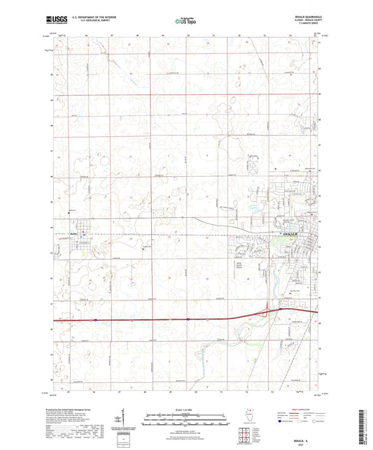 DeKalb Illinois US Topo Map Image