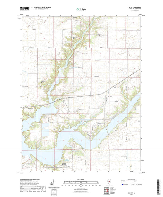De Witt Illinois US Topo Map Image