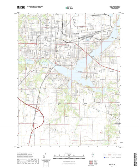 Decatur Illinois US Topo Map Image