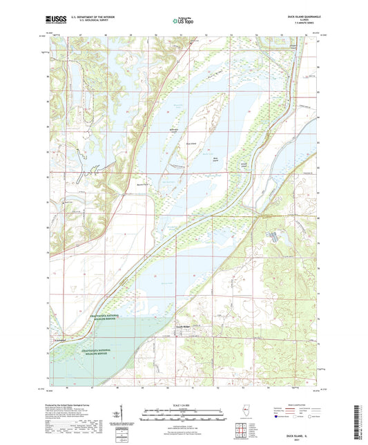 Duck Island Illinois US Topo Map Image