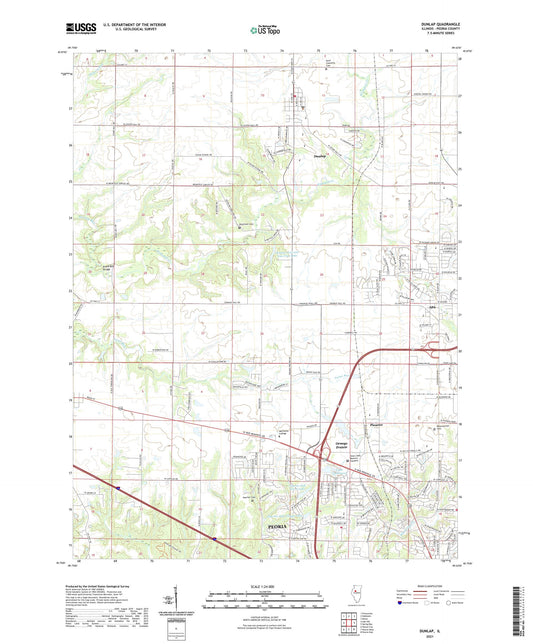 Dunlap Illinois US Topo Map Image