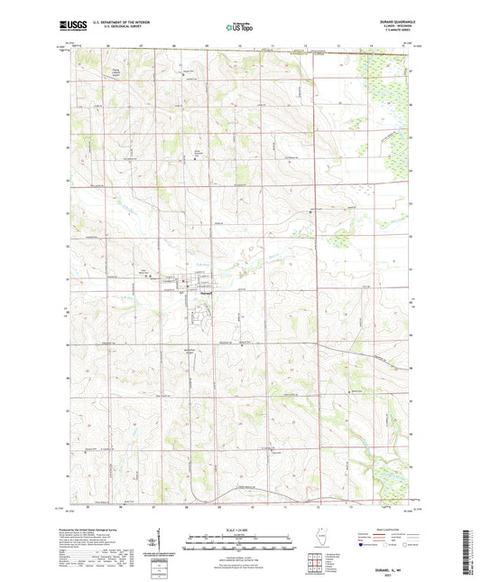 Durand Illinois US Topo Map Image