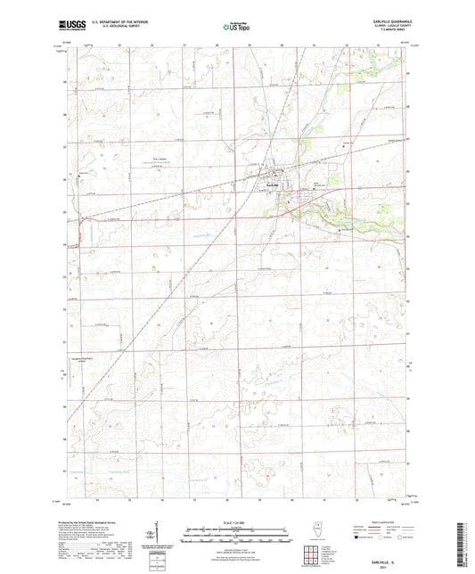 Earlville Illinois US Topo Map Image