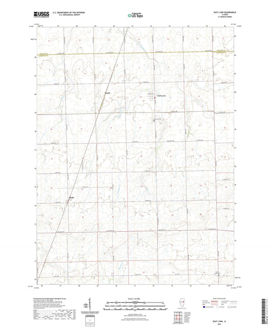 East Lynn Illinois US Topo Map Image