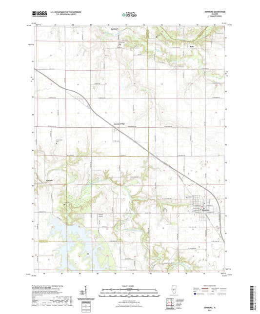Edinburg Illinois US Topo Map Image