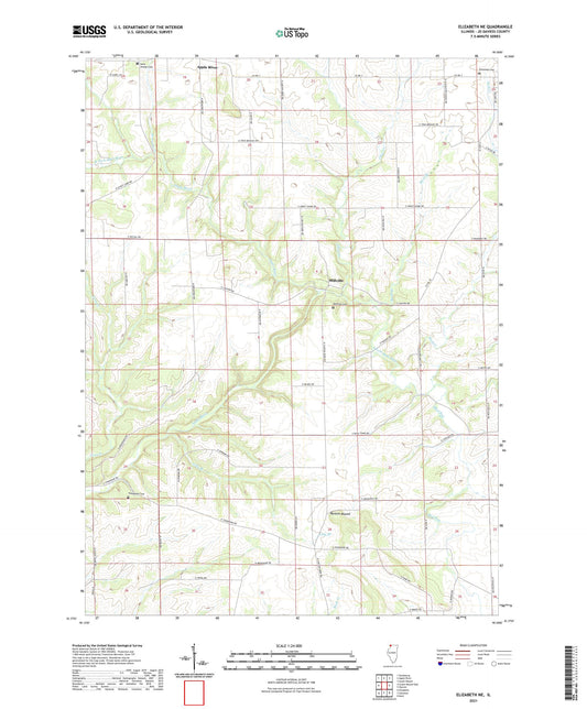 Elizabeth NE Illinois US Topo Map Image