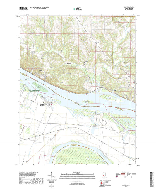 Elsah Illinois US Topo Map Image