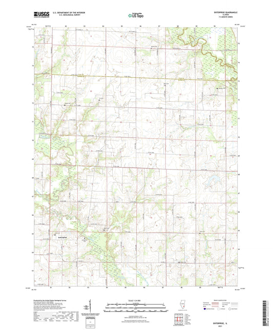Enterprise Illinois US Topo Map Image