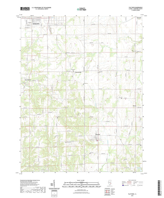Flat Rock Illinois US Topo Map Image