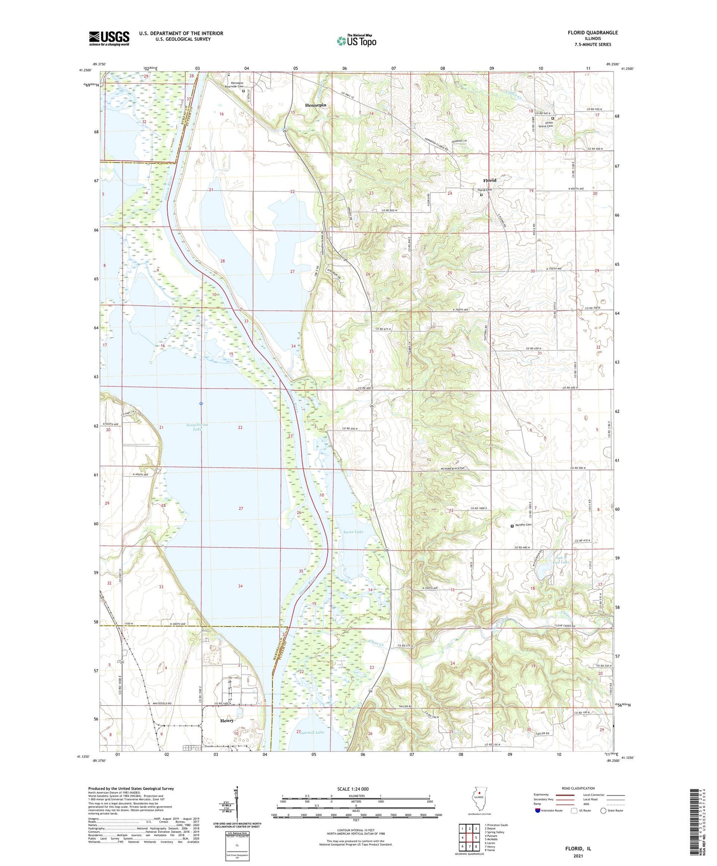 Florid Illinois US Topo Map Image