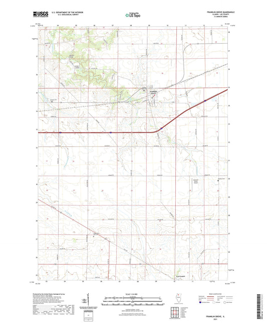 Franklin Grove Illinois US Topo Map Image