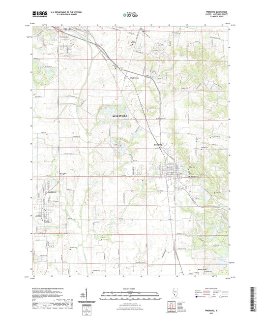 Freeburg Illinois US Topo Map Image