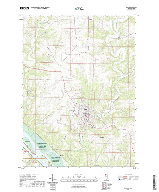 Galena Illinois US Topo Map Image