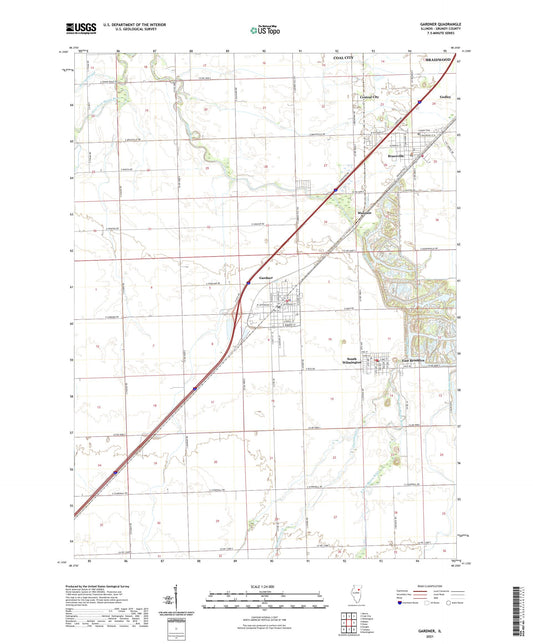 Gardner Illinois US Topo Map Image