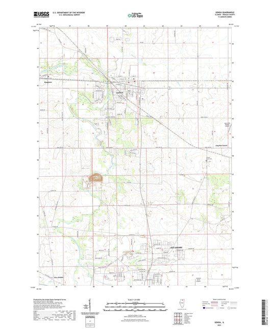 Genoa Illinois US Topo Map Image