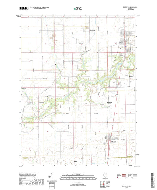 Georgetown Illinois US Topo Map Image