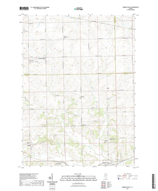 German Valley Illinois US Topo Map Image