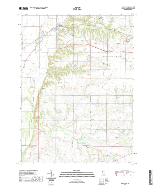 Gladstone Illinois US Topo Map Image