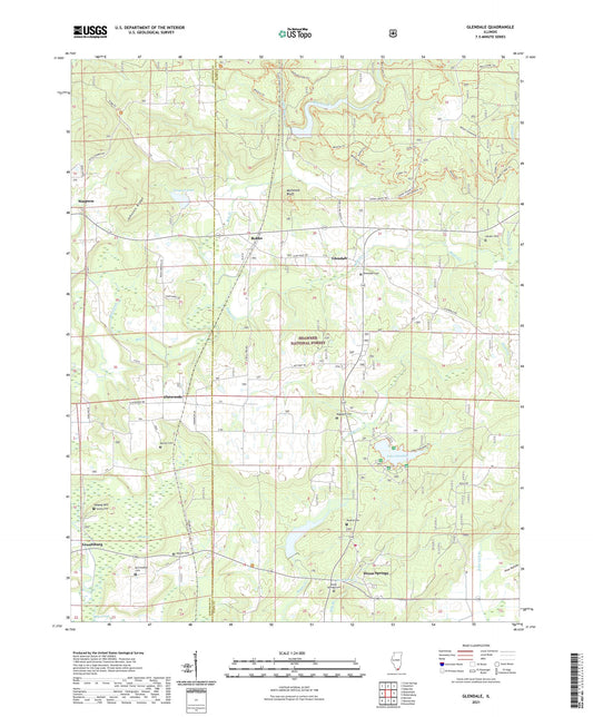 Glendale Illinois US Topo Map Image