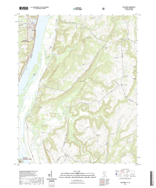 Golconda Illinois US Topo Map Image