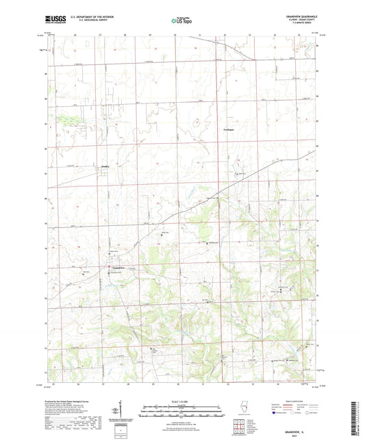 Grandview Illinois US Topo Map Image