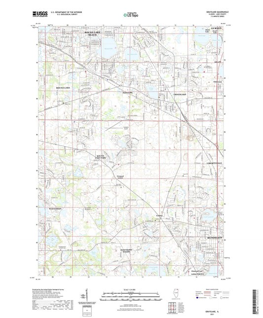 Grayslake Illinois US Topo Map Image