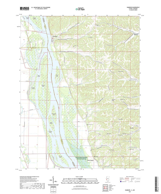 Hamburg Illinois US Topo Map Image