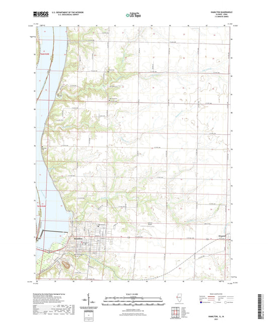 Hamilton Illinois US Topo Map Image