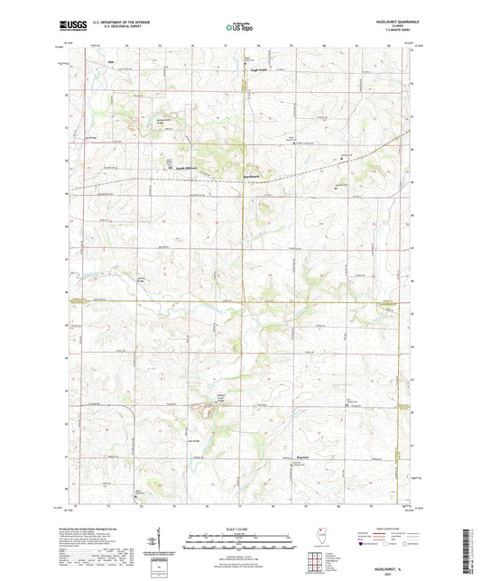 Hazelhurst Illinois US Topo Map Image