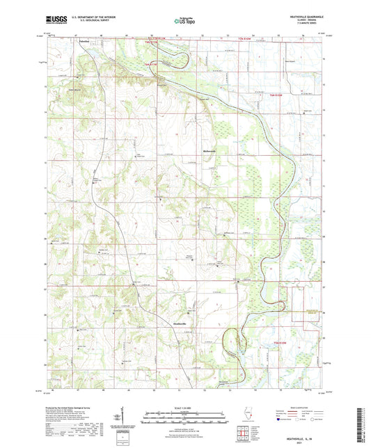 Heathsville Illinois US Topo Map Image