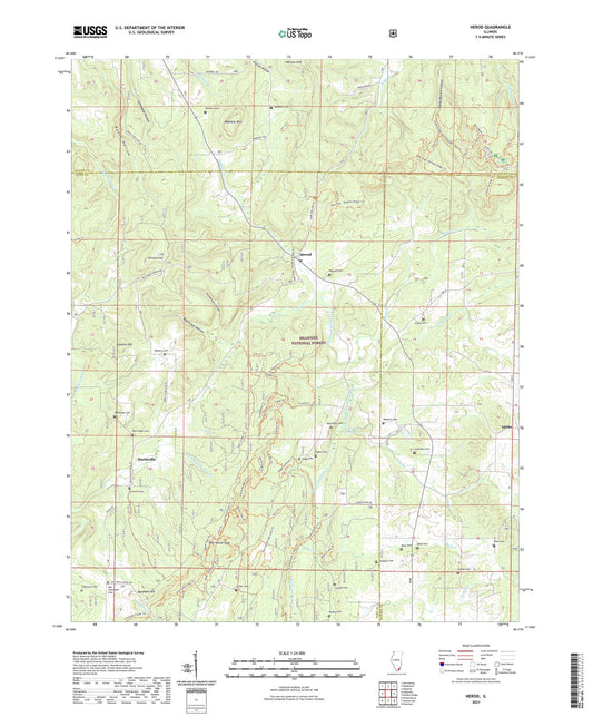 Herod Illinois US Topo Map Image