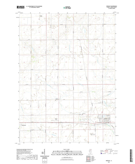 Hinckley Illinois US Topo Map Image
