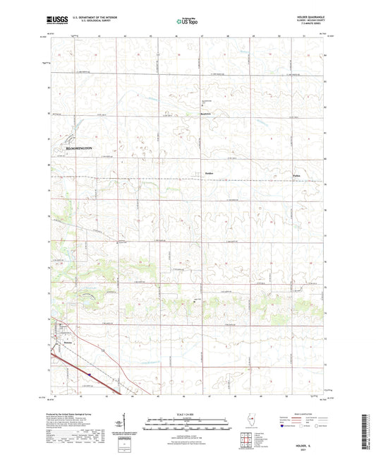 Holder Illinois US Topo Map Image