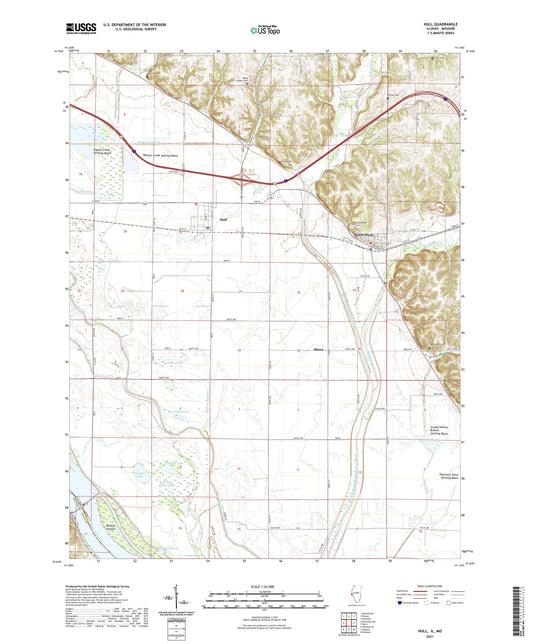 Hull Illinois US Topo Map Image
