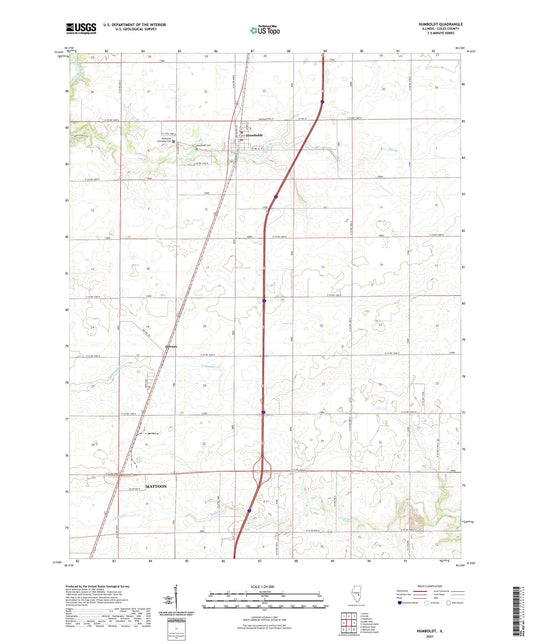 Humboldt Illinois US Topo Map Image