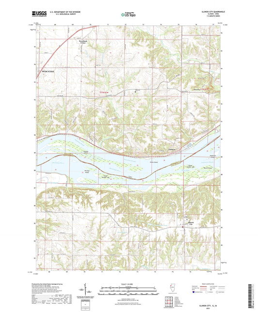 Illinois City Illinois US Topo Map Image