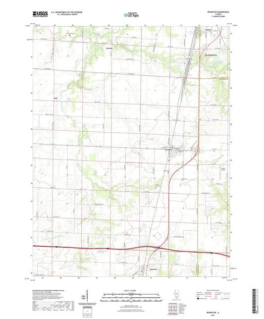 Irvington Illinois US Topo Map Image