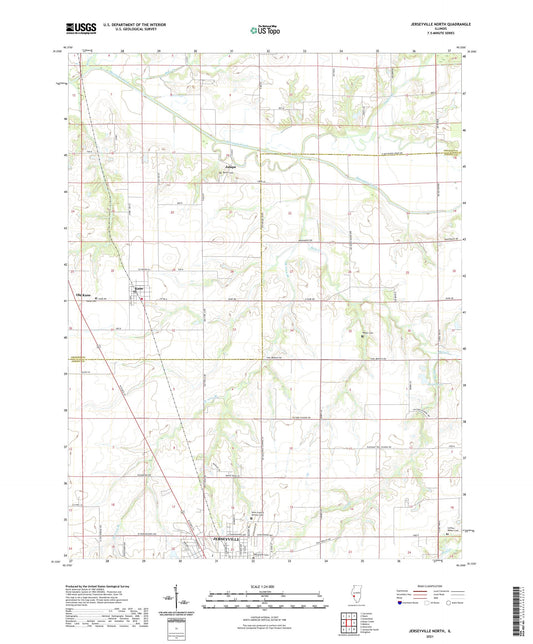 Jerseyville North Illinois US Topo Map Image