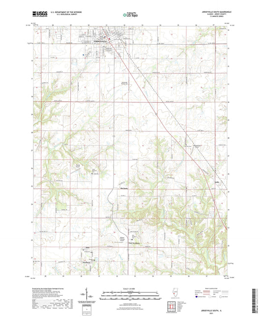 Jerseyville South Illinois US Topo Map Image
