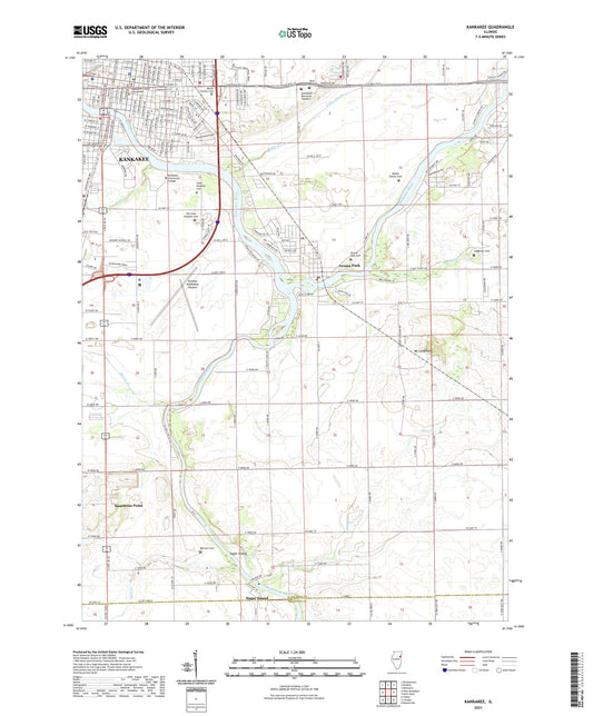 Kankakee Illinois US Topo Map Image