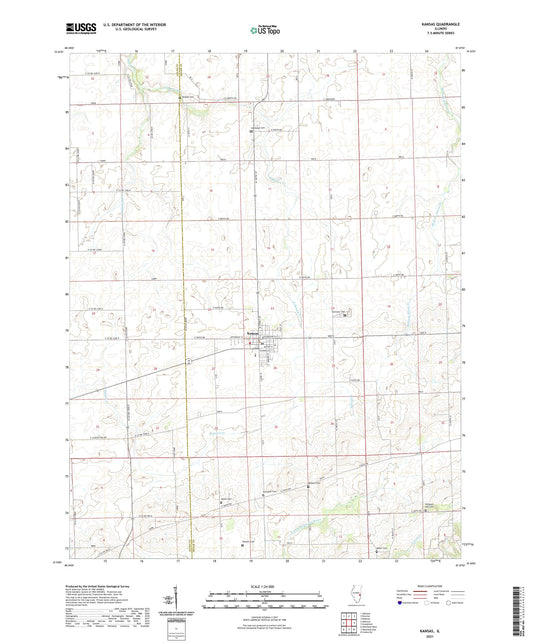 Kansas Illinois US Topo Map Image