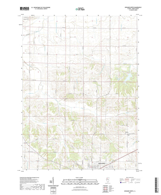 Kewanee North Illinois US Topo Map Image