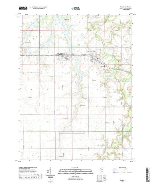 Kincaid Illinois US Topo Map Image