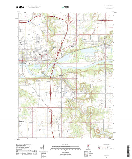 La Salle Illinois US Topo Map Image