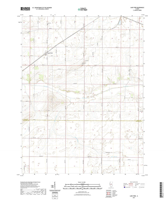 Lake Fork Illinois US Topo Map Image