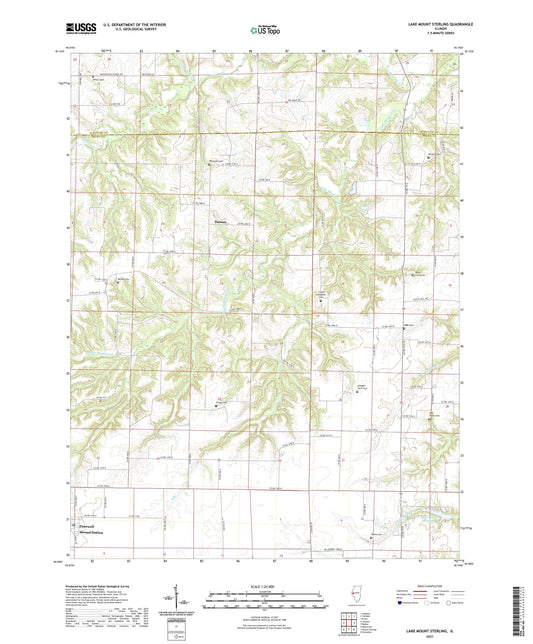Lake Mount Sterling Illinois US Topo Map Image