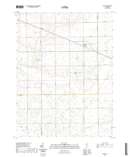 Latham Illinois US Topo Map Image