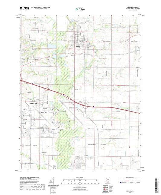Lebanon Illinois US Topo Map Image